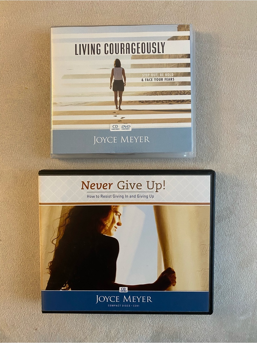 Joyce Meyer Inspirational CD’S
“living Courageously “  “Never Give Up”